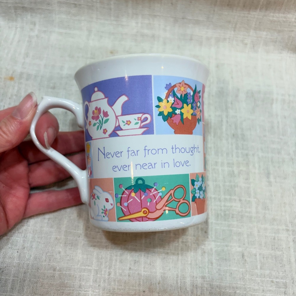 Vintage 1985 Hallmark Grandmother‎ Mug Pastel Cottagecore